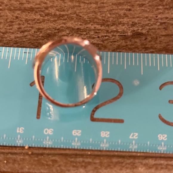 Metal Oversized Silver and Black Ring - Picture 6 of 7